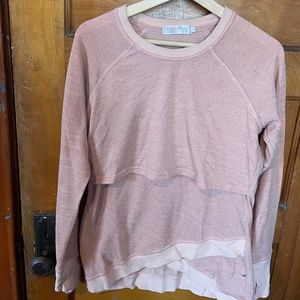 Latched Mama Nursing Sweater, Blush Pink, Large